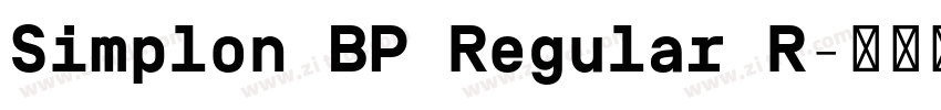 Simplon BP Regular R字体转换
